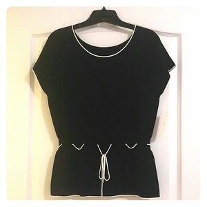 Black and White Knit Top